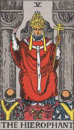 Image of The Heirophant Tarot card